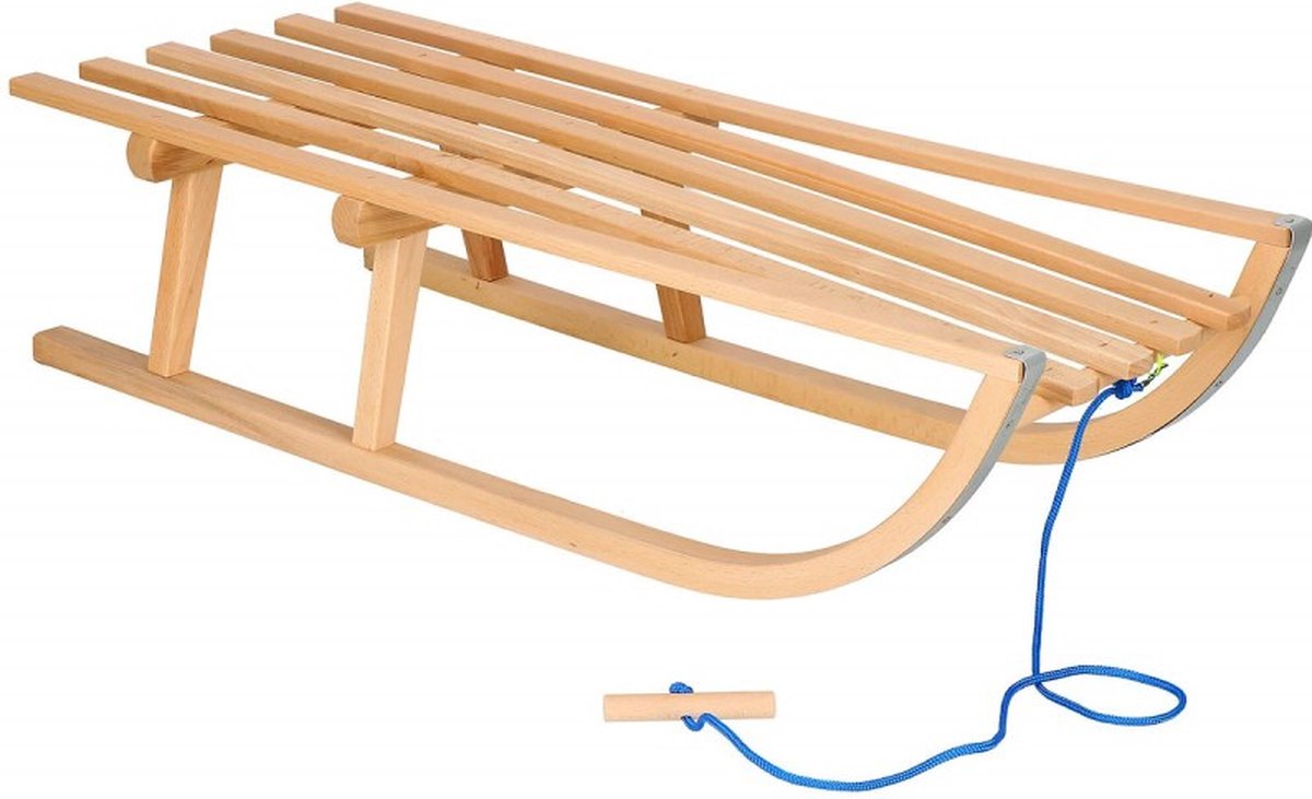 Springos Slee | Sleeën & Accessoires | Winterspeelgoed | Gelakt Beukenhout | Neutraal